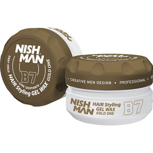 Nish Man Hair Styling Aqua Gel Wax B7 Gold One 150ml