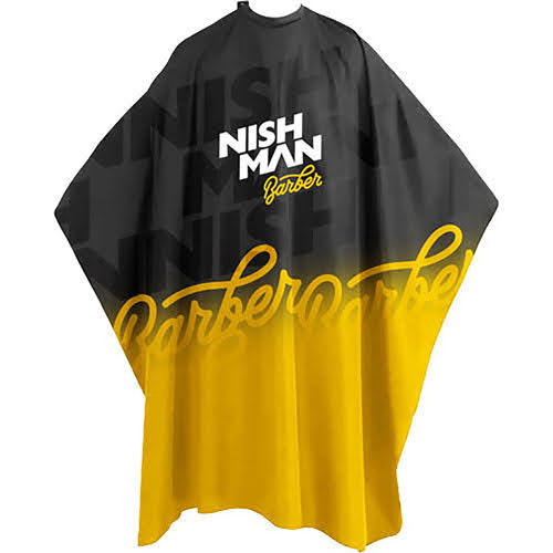 Nish Man Barber Yellow And Black One Cape (130X150) CP10
