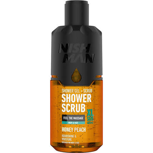 Nish Man Shower Gel+Scrub Mineral Scrub Honey Peach 480ml