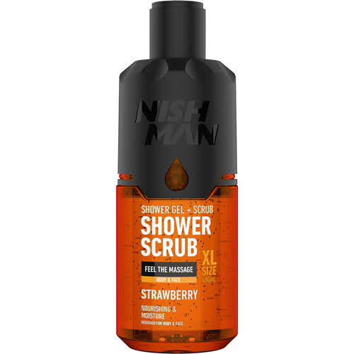 Nish Man Shower Gel+Scrub Mineral Scrub Strawberry 480ml