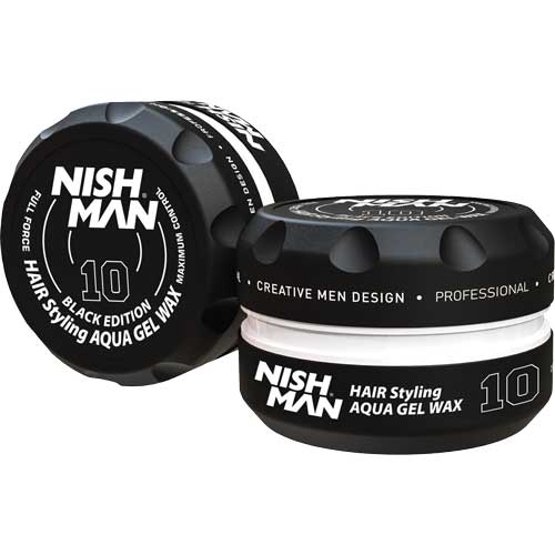 Nish Man Aqua Hair Styling Wax (10) Black Edition 150ml
