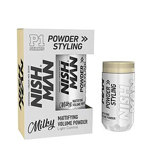 Nish Man Mattifying Hair Volumising Powder P1 Milky 20g