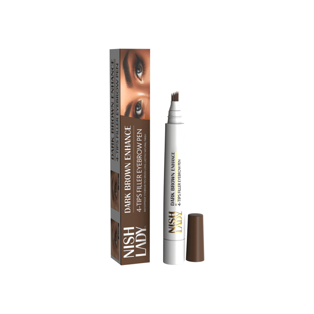 Nish Lady Eyebrow Pen Dark Brown 1ml