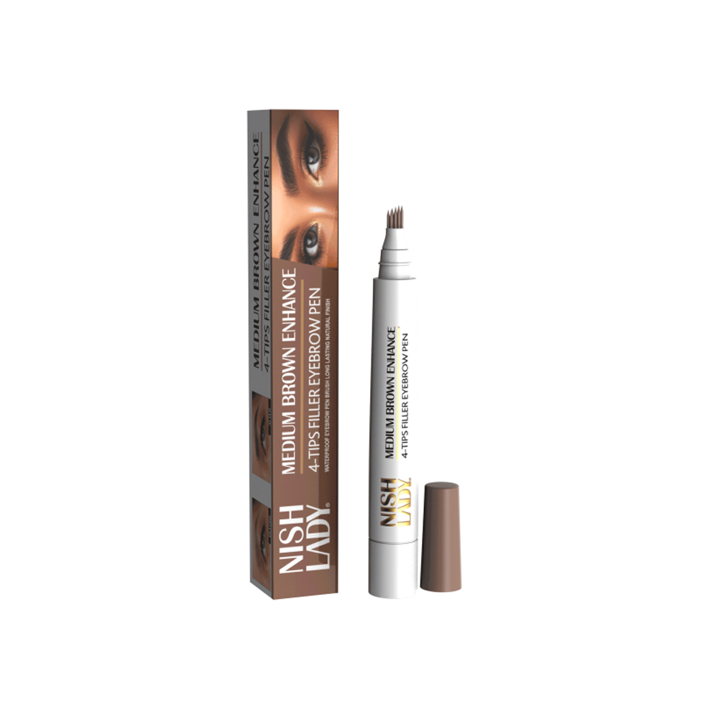 Nish Lady Eyebrow Pen Medium Brown 1ml