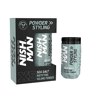 Nish Man Mattifying Hair Volumising Powder X5 Sea Salt 20g