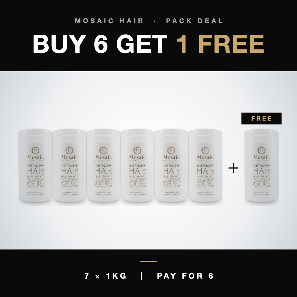 Mosaic Hair Intensive Hair Masque 1kg - Buy 6 Get 1 Free (7 Pack)