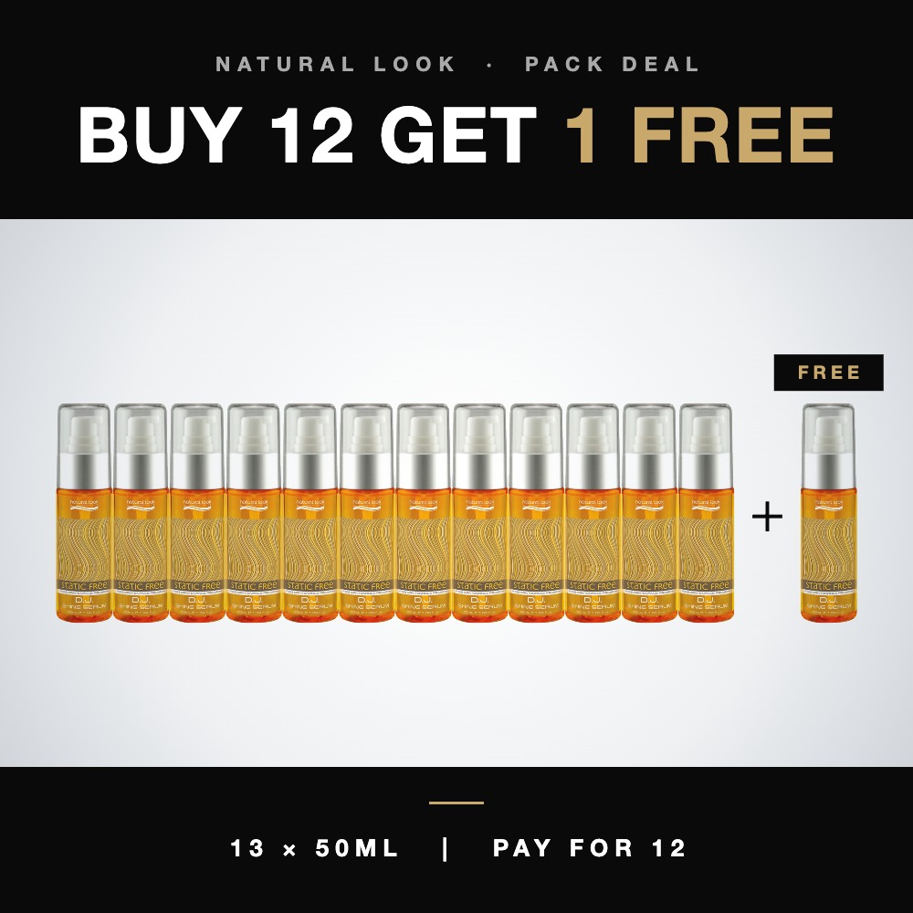 Natural Look Static Free DJ Shine Serum 50ml - Buy 12 Get 1 Free (13 Pack)