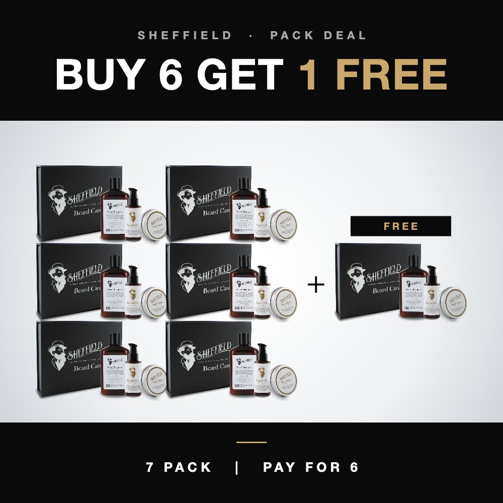 Sheffield Beard Care Pack Royal - Buy 6 Get 1 Free (7 Pack)