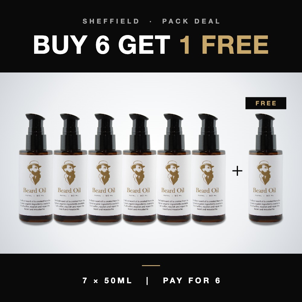 Sheffield Beard Oil Royal 50ml - Buy 6 Get 1 Free (7 Pack)