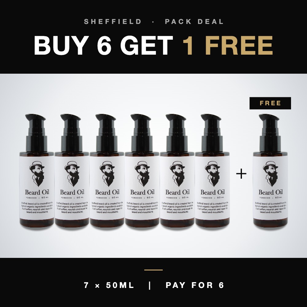 Sheffield Beard Oil Tobacco 50ml - Buy 6 Get 1 Free (7 Pack)