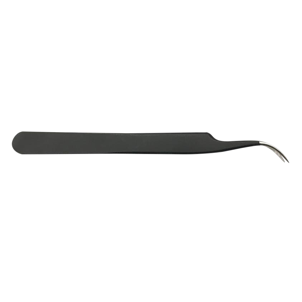Yaxi Pointy Curved Tweezers Black - H0140
