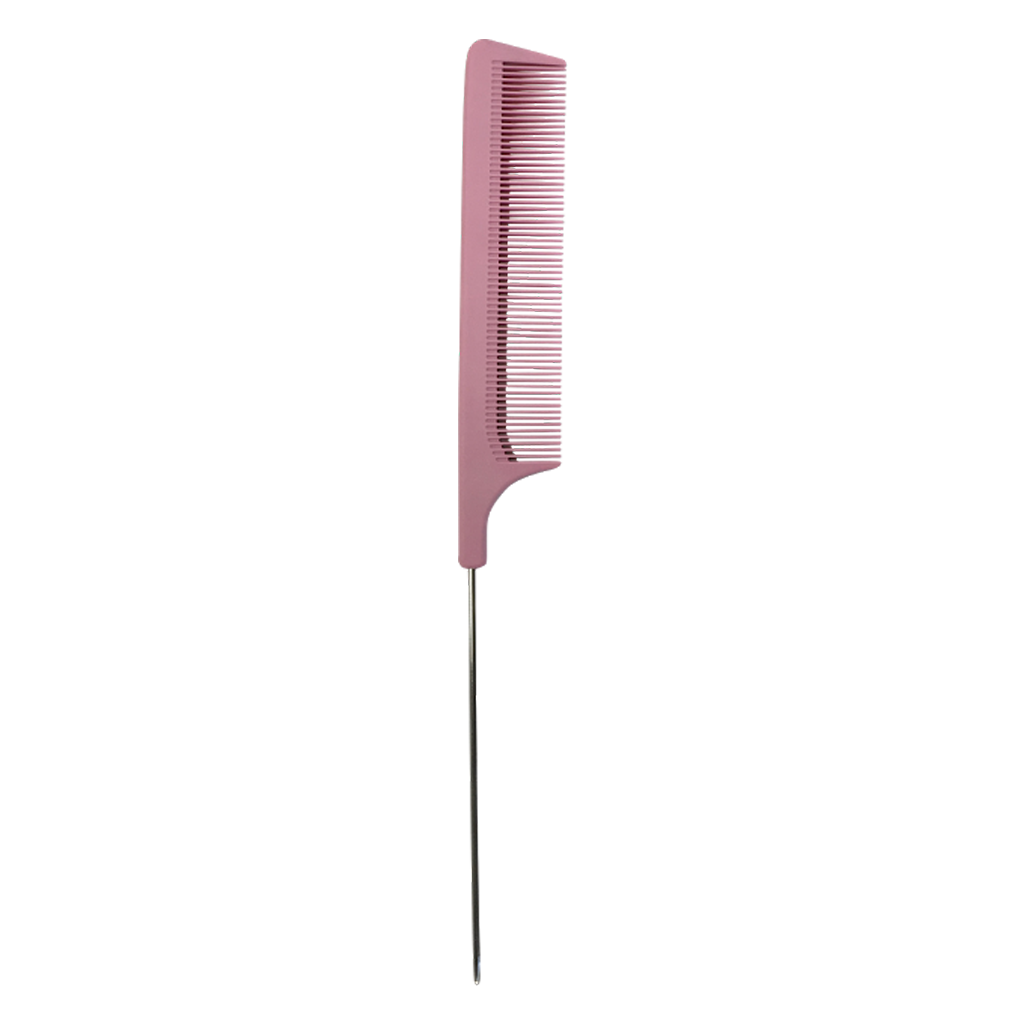 Costaline Carbon Metal Tail Comb - Pink
