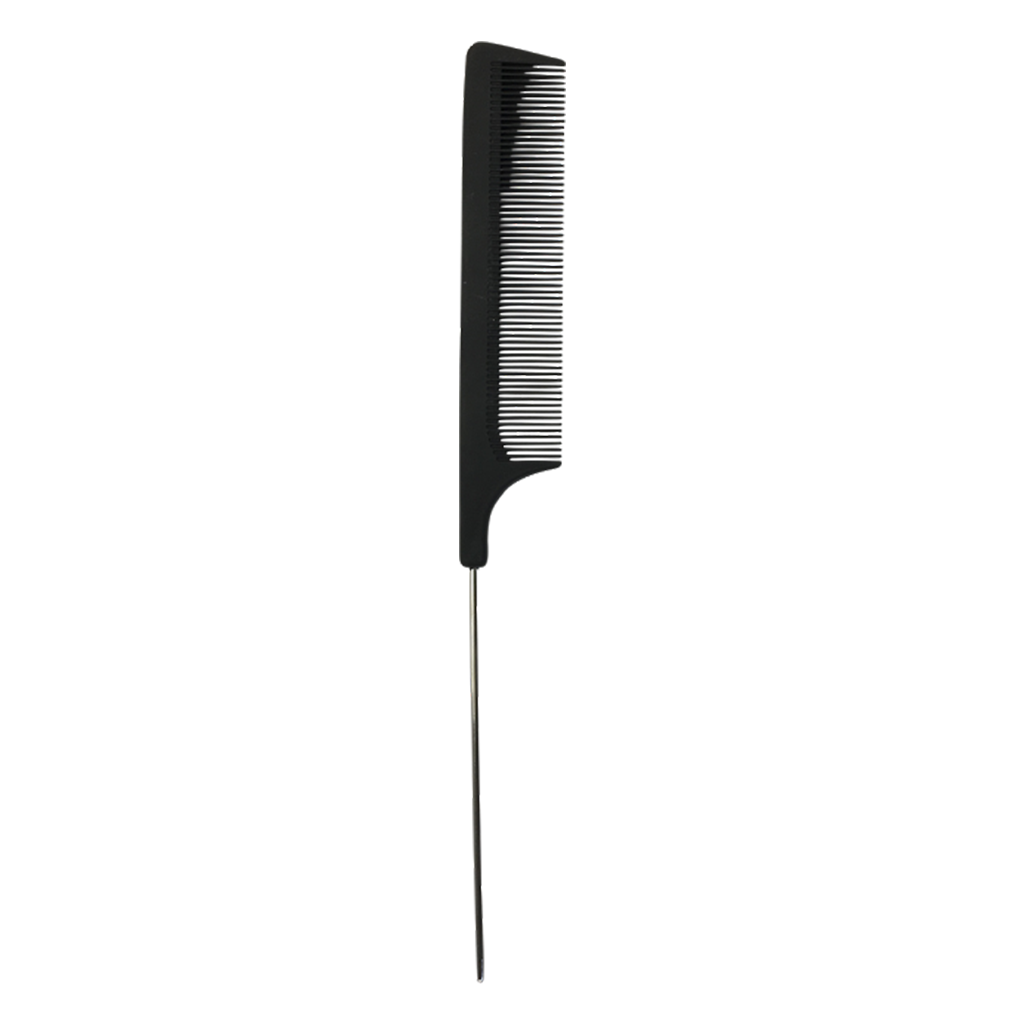 Costaline Carbon Metal Tail Comb - Black