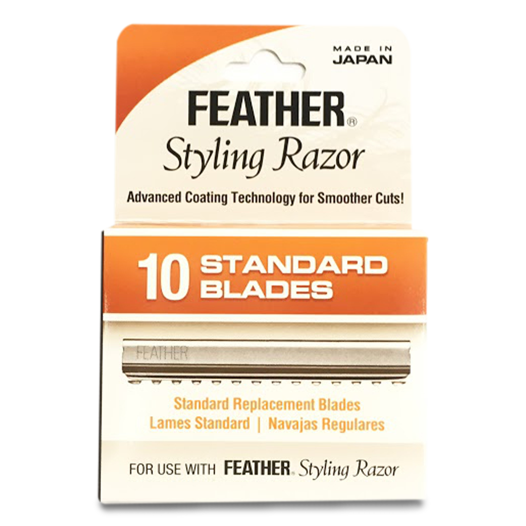 Feather Styling Blades With Comb Guard 10 Blades