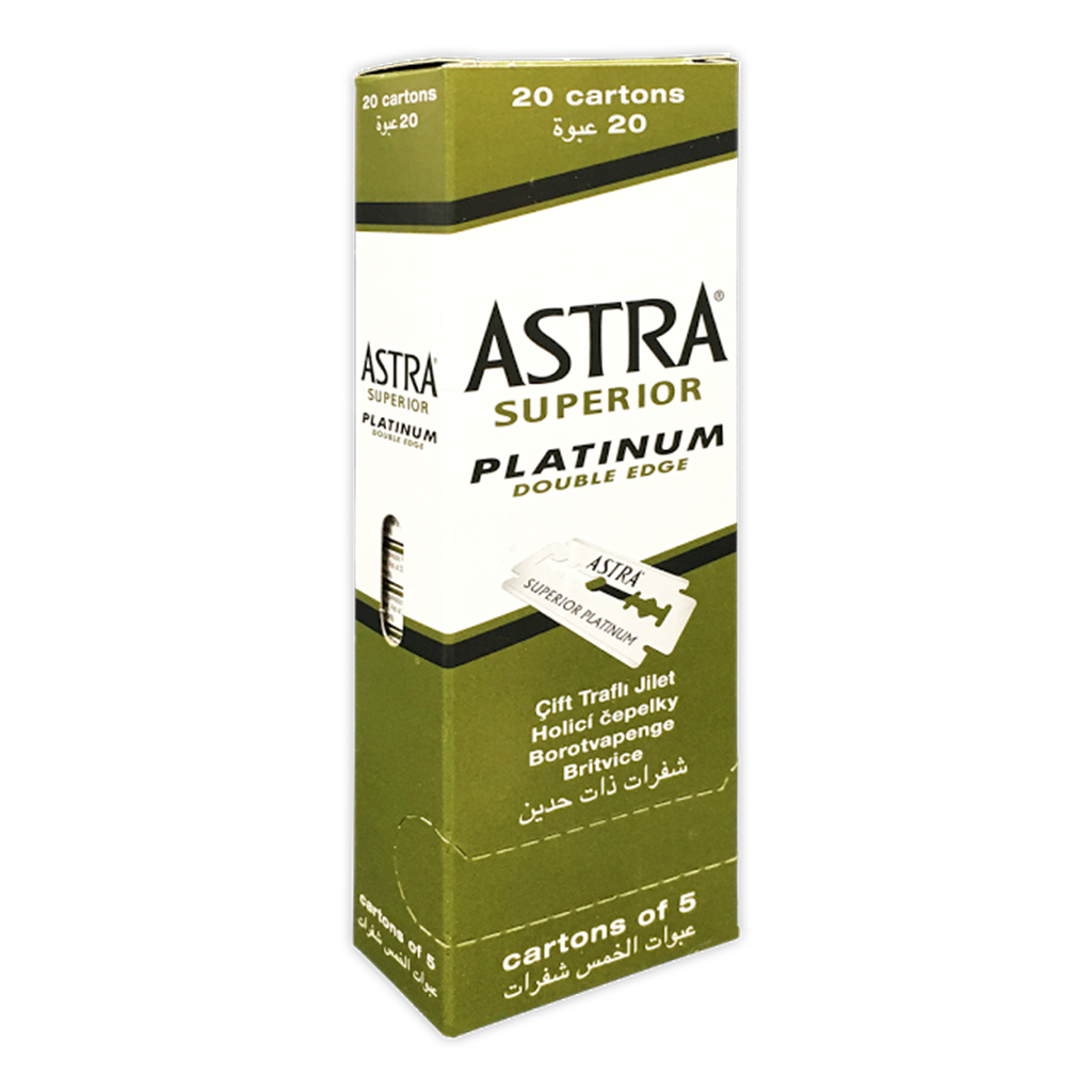 Astra Superior Platinum Double Edge Blades - 20 packs of 5 blades