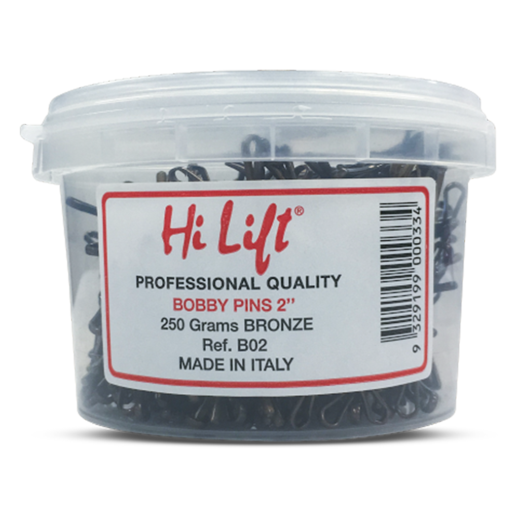 Hi Lift Bobby Pins 2" 250g Tub Black