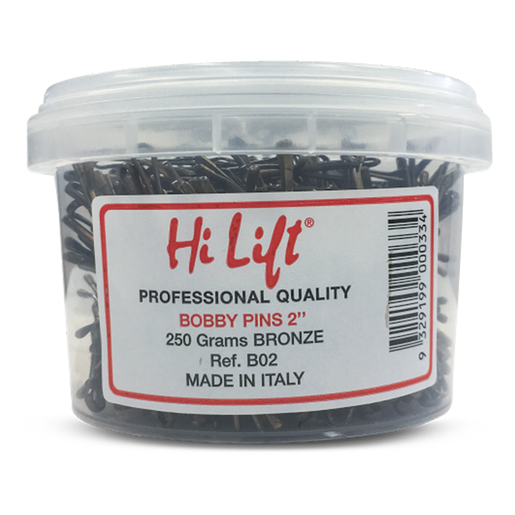 Hi Lift Bobby Pins 2" 250g Tub Bronze
