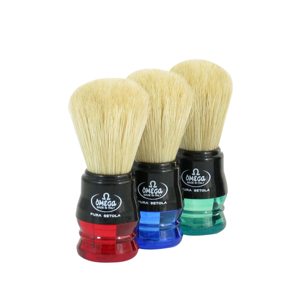 Omega Shaving Brush Plastic Handle - 10777