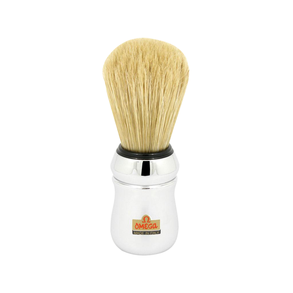 Omega Shaving Brush Chrome Handle - 10083