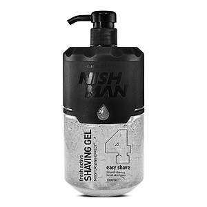 Nish Man Shaving Gel With Pump Clear 1L