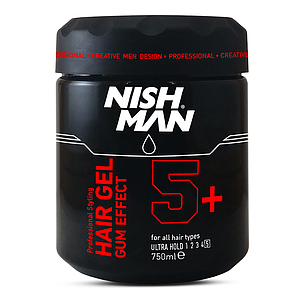 Nish Man Hair Styling Gel Gum Effect 5+ 750ml