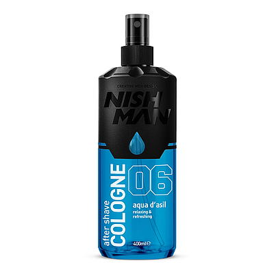 Nish Man After Shave Cologne Spray Aqua D'Asil (06) 400ml