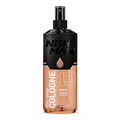 Nish Man After Shave Cologne Spray Amber (10) 400ml