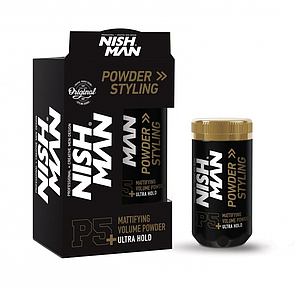 Nish Man Mattifying Hair Volumising Powder P5+ (Extra Hold) 20g