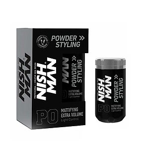 Nish Man Mattifying Hair Volumising Powder P0 (Light Hold) 20g