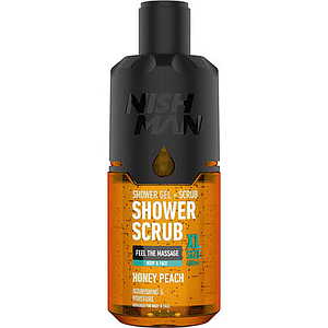 Nish Man Shower Gel+Scrub Mineral Scrub Honey Peach 480ml