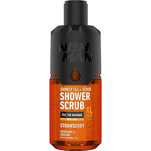 Nish Man Shower Gel+Scrub Mineral Scrub Strawberry 480ml