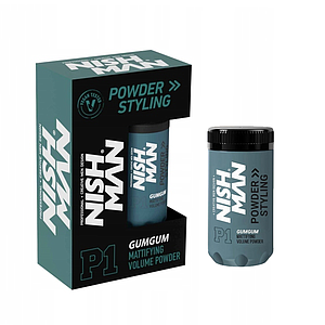 Nish Man Mattifying Hair Volumising Powder P1 GumGum 20g