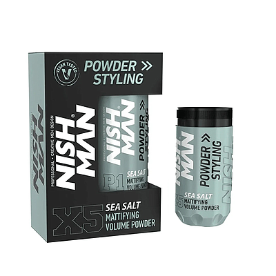 Nish Man Mattifying Hair Volumising Powder X5 Sea Salt 20g