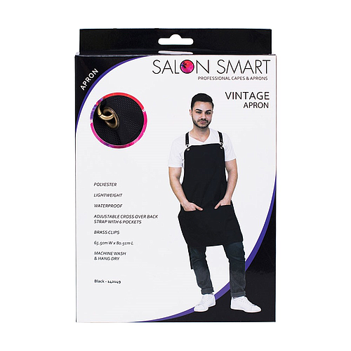 Salon Smart Vintage Apron Black 142149