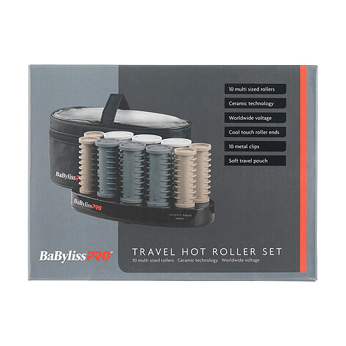 BabylissPro 10 Hot Roller Set Travel with Bag