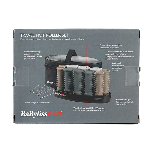 BabylissPro 10 Hot Roller Set Travel with Bag