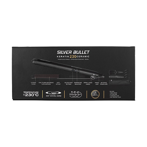 Silver Bullet Keratin 230 Ceramic & Tourmaline 25mm Hair Straightener 900499