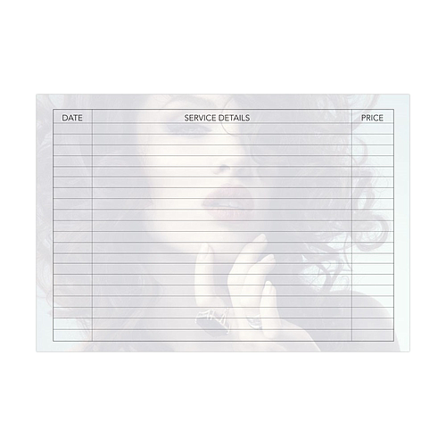 Dateline Salon Service & Record Card 144500