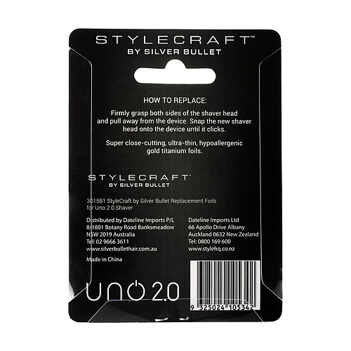 StyleCraft By Silver Bullet Uno 2.0 Foil Replacement Black Titanium