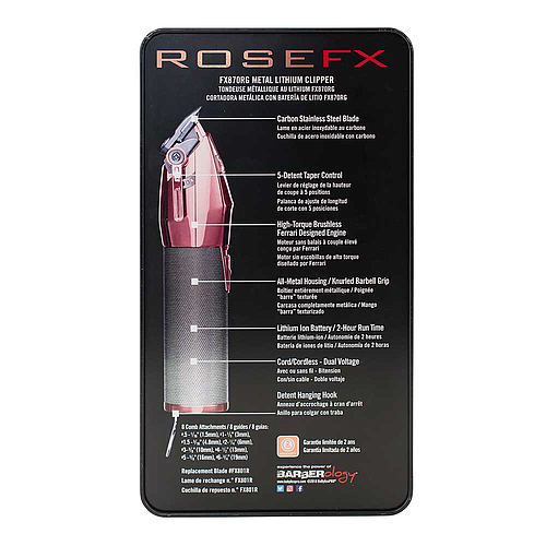 BabylissPro Lithium Clipper RoseFX