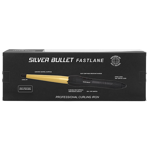 Silver Bullet Fastlane Regular Ceramic Conical Curling Iron Gold 13-23mm - 900345