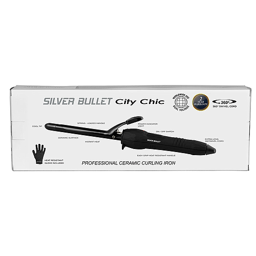 Silver Bullet City Chic Black Curling Iron 13mm - 900676