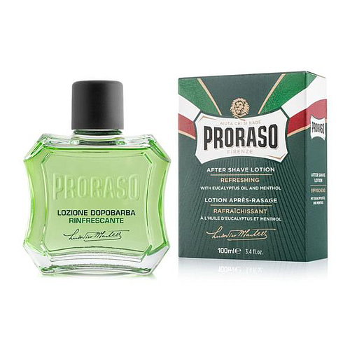 Proraso After Shave Lotion Eucalyptus Oil and Menthol 100ml Refreshing - Green