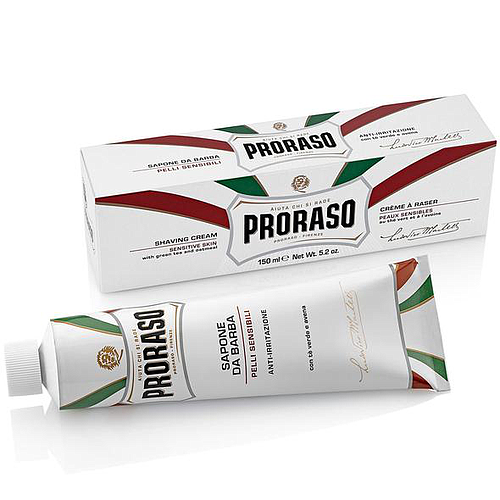 Proraso Green Tea & Oatmeal Shaving Cream Tube 150ml for Sensitive