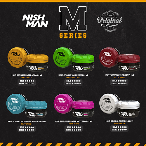 Nish Man Hair Styling Wax M6 Series 100ml
