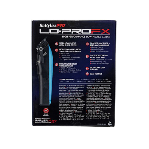 BabylissPro LoPROFX Clipper Limited Blue