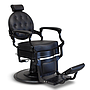 Salon360 New Prince Barber Chair - Black Vinyl, Matte Black Frame