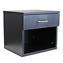 Salon360 Terry Salon Wall Hanging Cabinet With Drawer Black