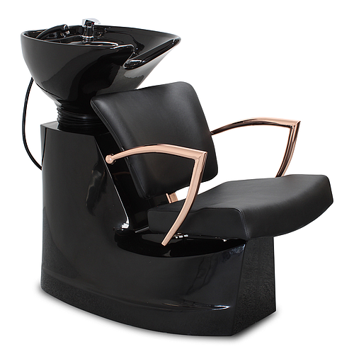 Salon360 Sean Hair Salon Wash Basin Rose Gold & Black