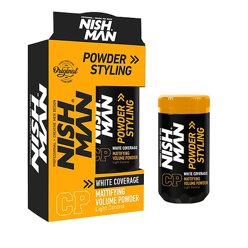Nish Man Mattifying Hair Volumising Powder & White Coverage CP1 20g